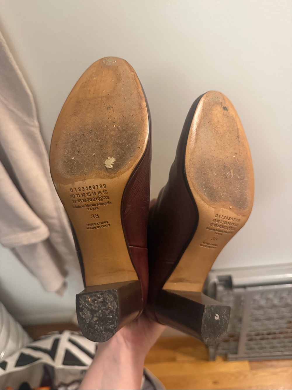 Burgundy Margiela heeled boots - Picture 3 of 4